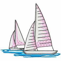 Boats Embroidery Design 5 Boats Embroidery Design 5